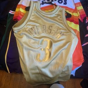 Gold Allen Iverson Jersey Never worn. Price Negotiable